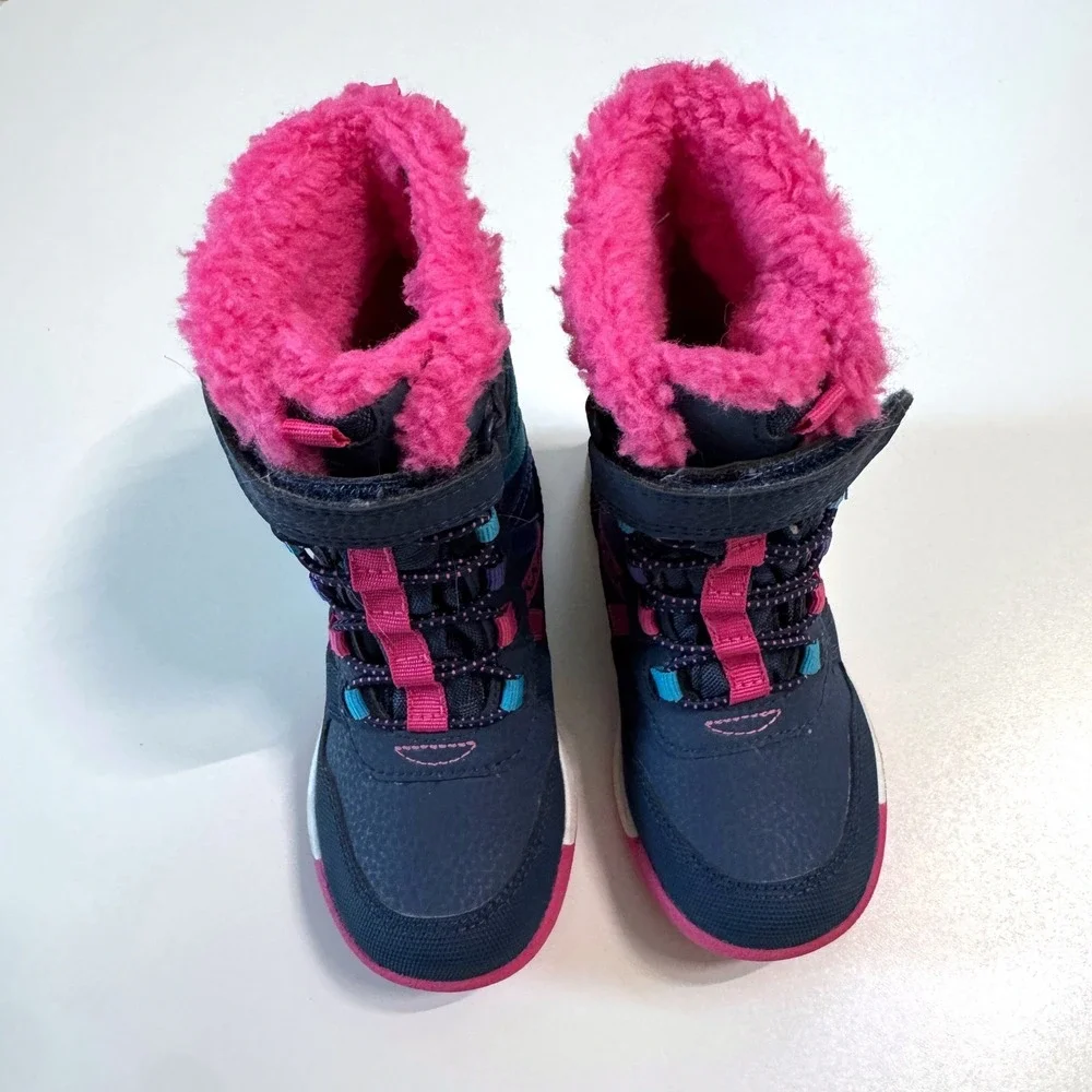 Merrell Snow Crush Winter Boots Toddler Kids Navy Pink‎ Waterproof ML165204 8M